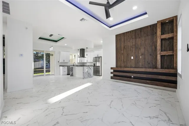 a view of swimming pool with a yard