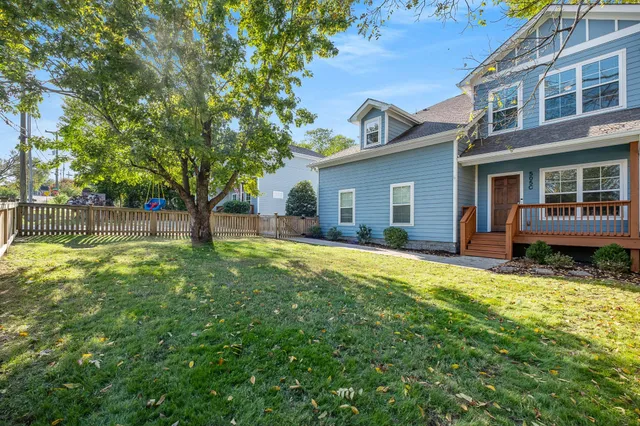 a house view with a garden space