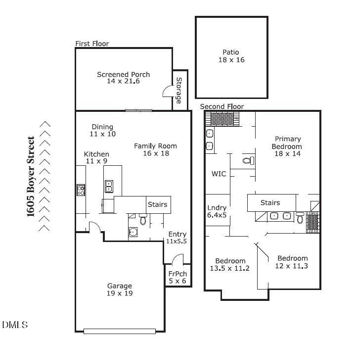 1605 Boyer Street Raleigh, NC 27610 - Photo 48 of 48 Sketch Pic for MLS