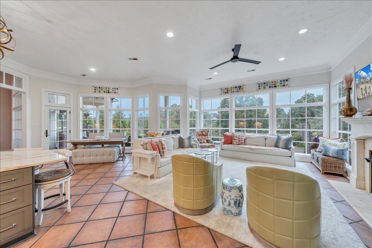6 Compass Moneta, VA 24121 - Photo 19 of 60 a living room with fireplace furniture and a large window