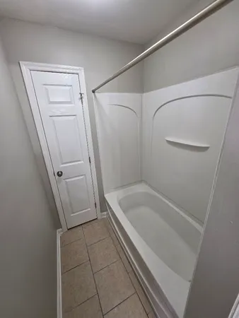 a bathroom with a tub