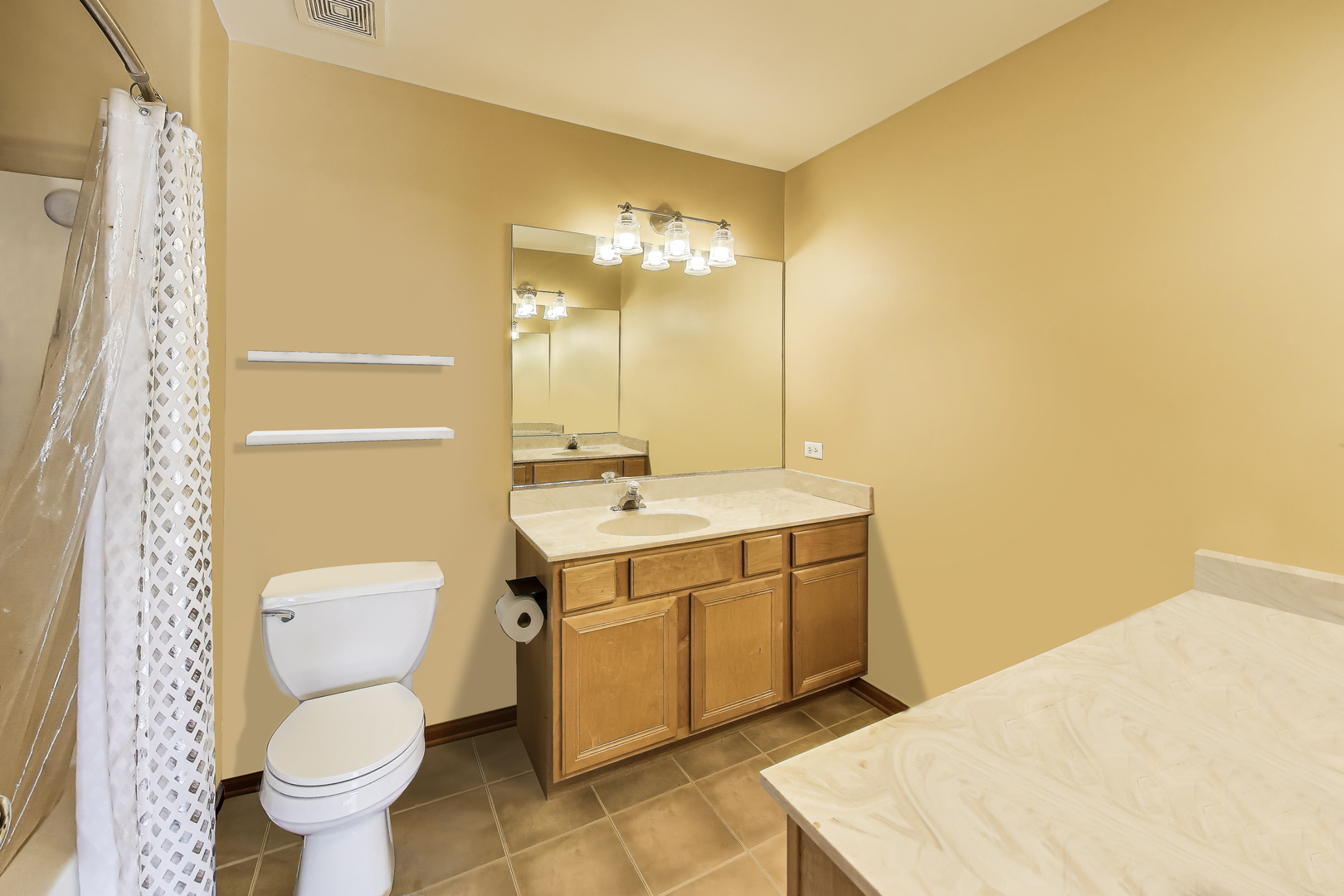 1086 Lily Field Lane Bolingbrook, IL 60440 - Photo 13 of 24 a bathroom with a sink a toilet and shower