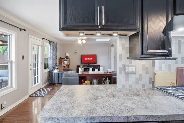 a view of a living room