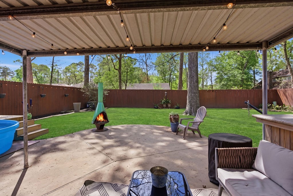 3443 Gary Lane Spring, TX 77380 - Photo 29 of 37 Out the backdoor, you walk onto this covered patio space.