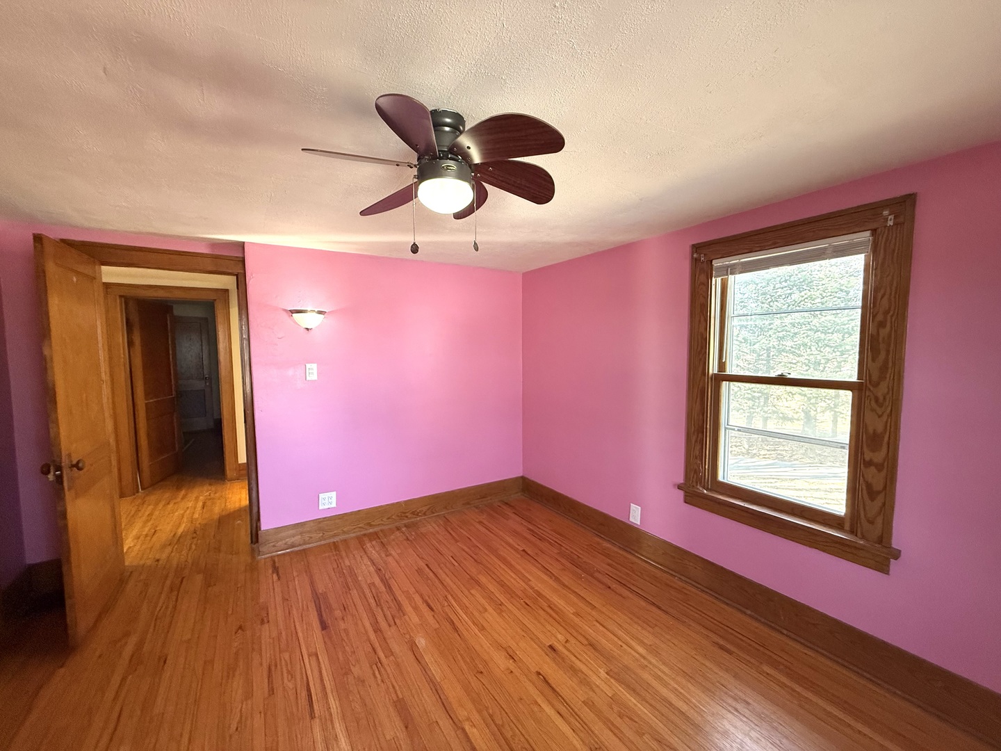 4799 South Center Road Rochelle, IL 61068 - Photo 23 of 30 a view of empty room with wooden floor and fan