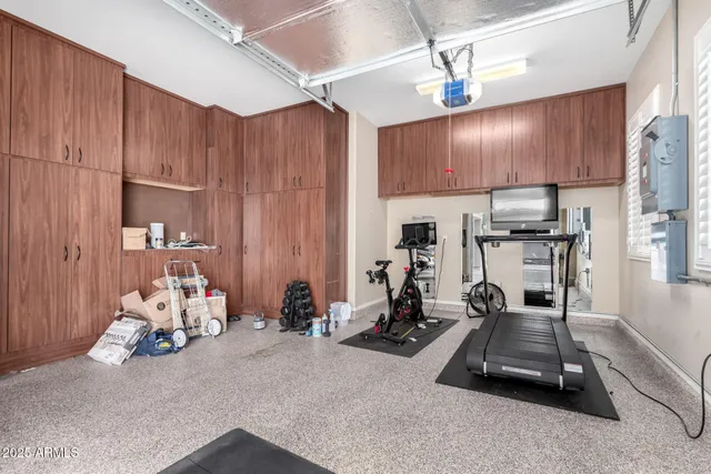 a room with furniture