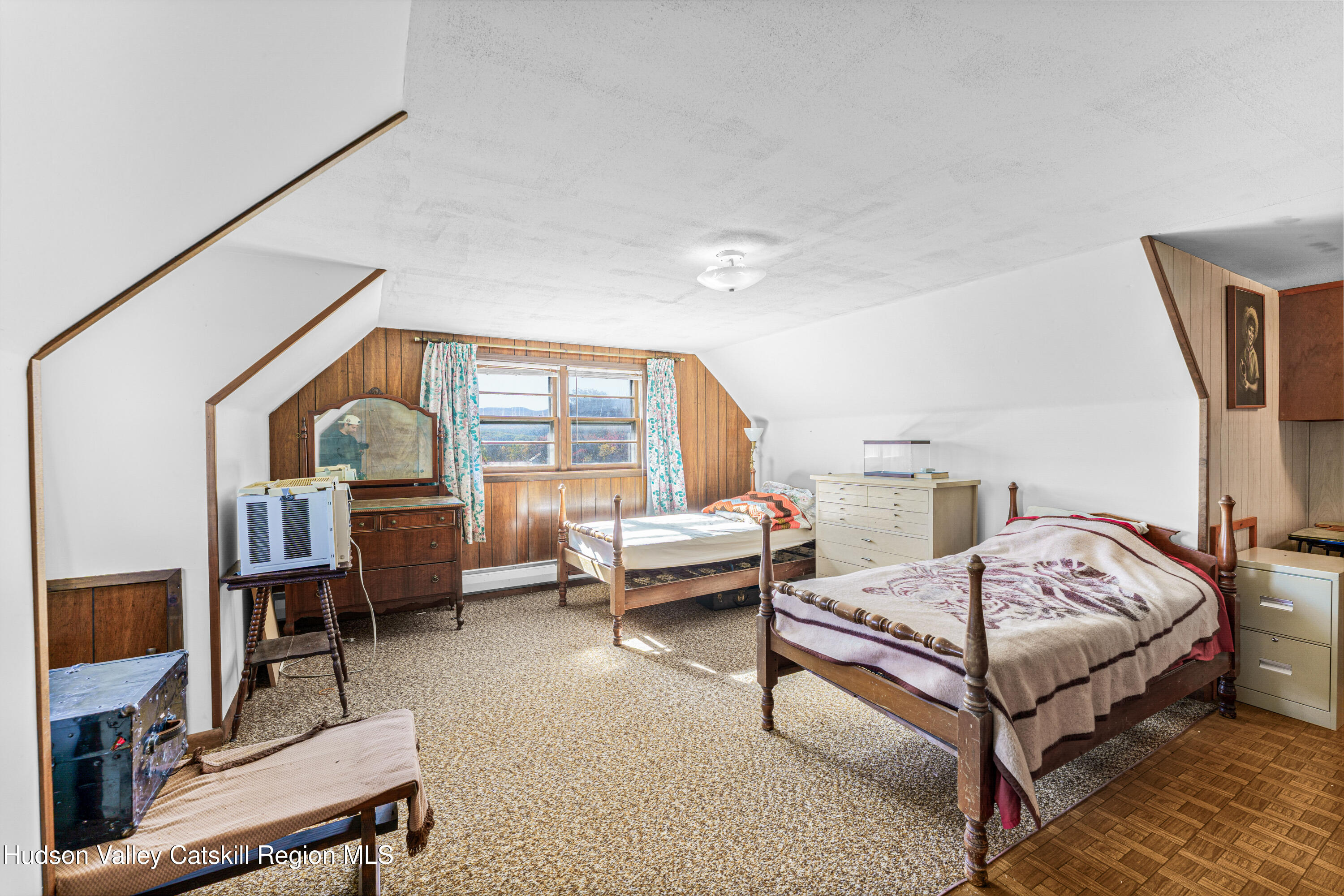 41 Fish Road Oak Hill, NY 12460 - Photo 14 of 37 a bedroom with furniture and a large window