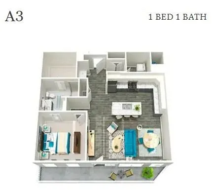 a view of living room with furniture and kitchen view