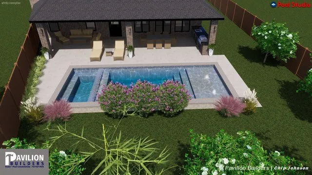 a view of a backyard with plants