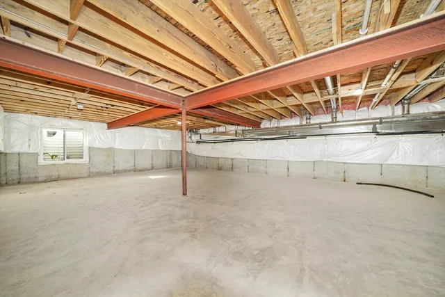 a view of a room with storage