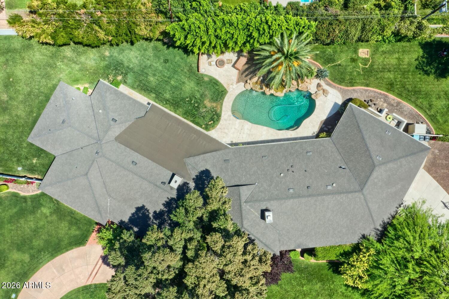 330 West Lawrence Road Phoenix, AZ 85013 - Photo 2 of 36 an aerial view of a house with a yard and lake view