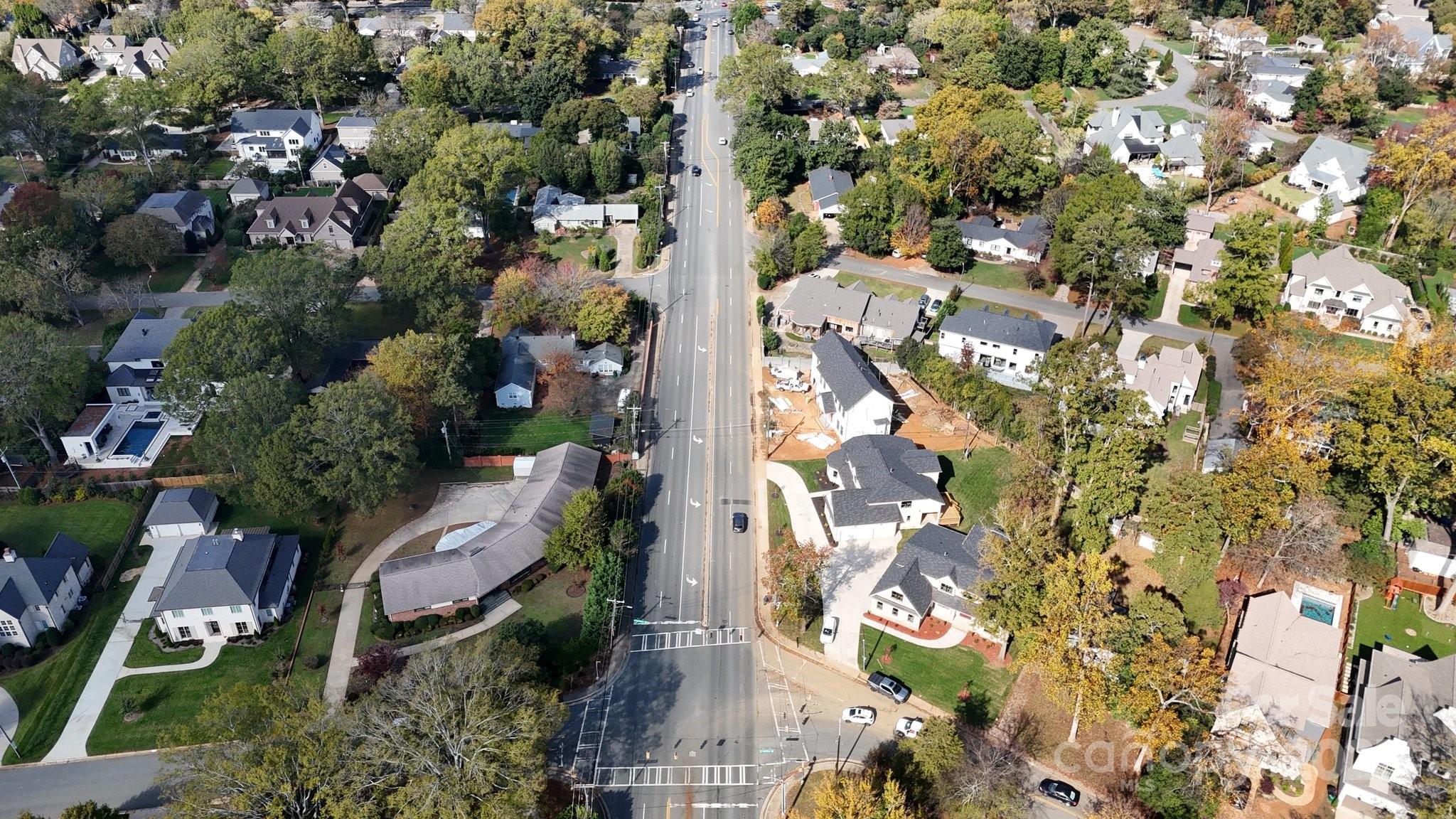 4023 Randolph Road Charlotte, NC 28211 - Photo 47 of 48 an aerial view of residential houses with outdoor space