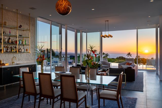 a outdoor living space with furniture