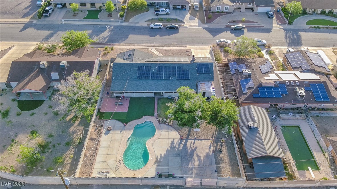 846 Fairview Drive Henderson, NV 89015 - Photo 4 of 39 Aerial perspective of suburban area with a pool