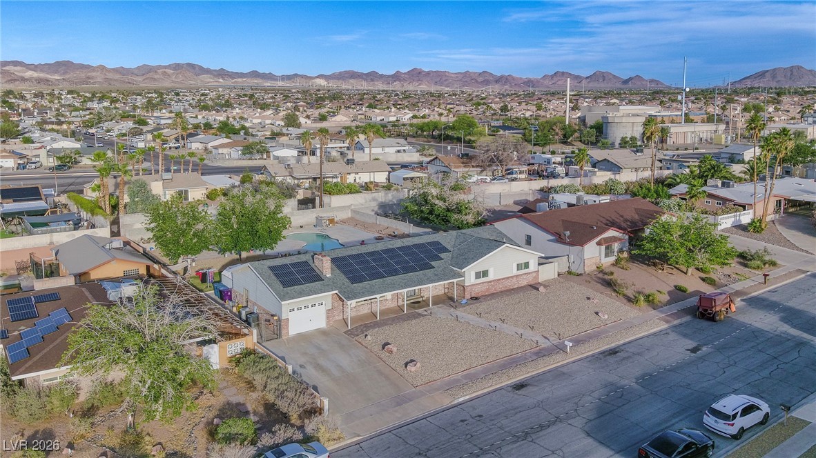 846 Fairview Drive Henderson, NV 89015 - Photo 6 of 39 Aerial view of residential area featuring a mountainous background