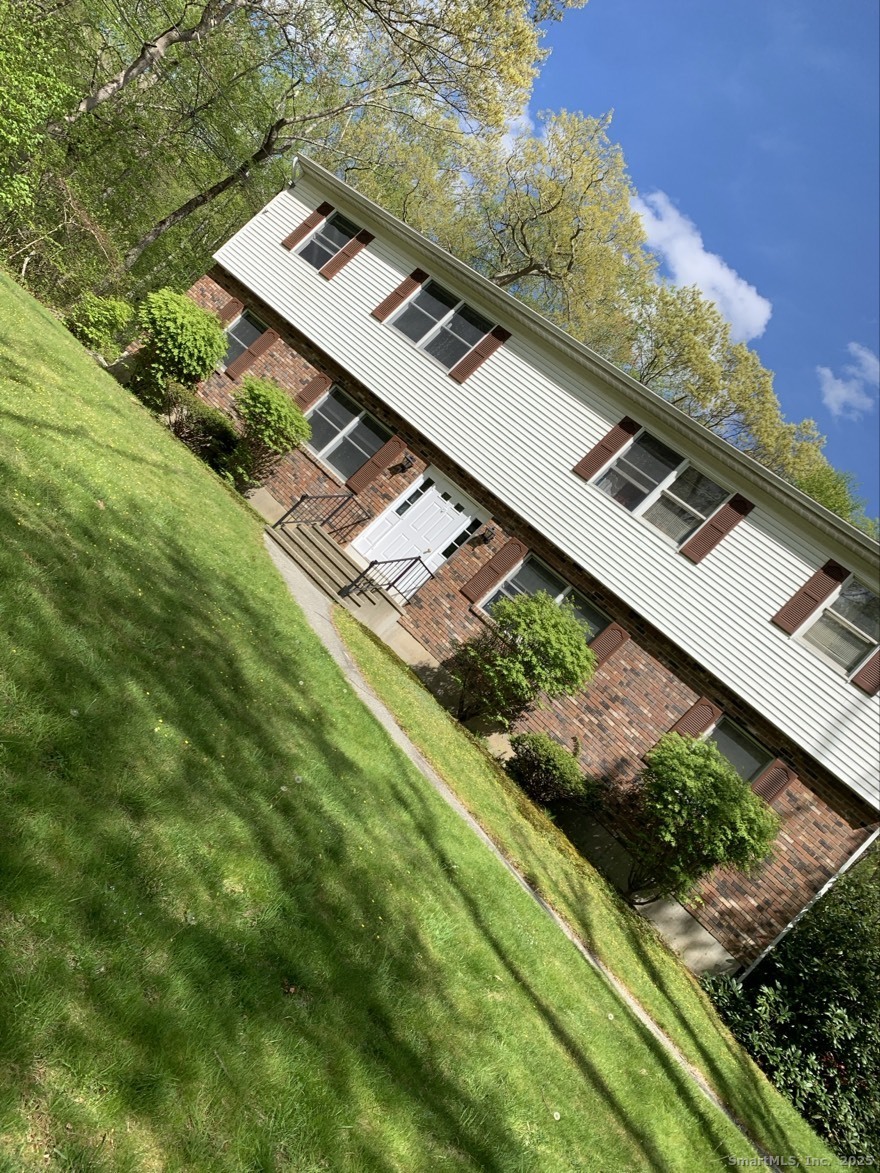 a view of a yard with an outdoor space