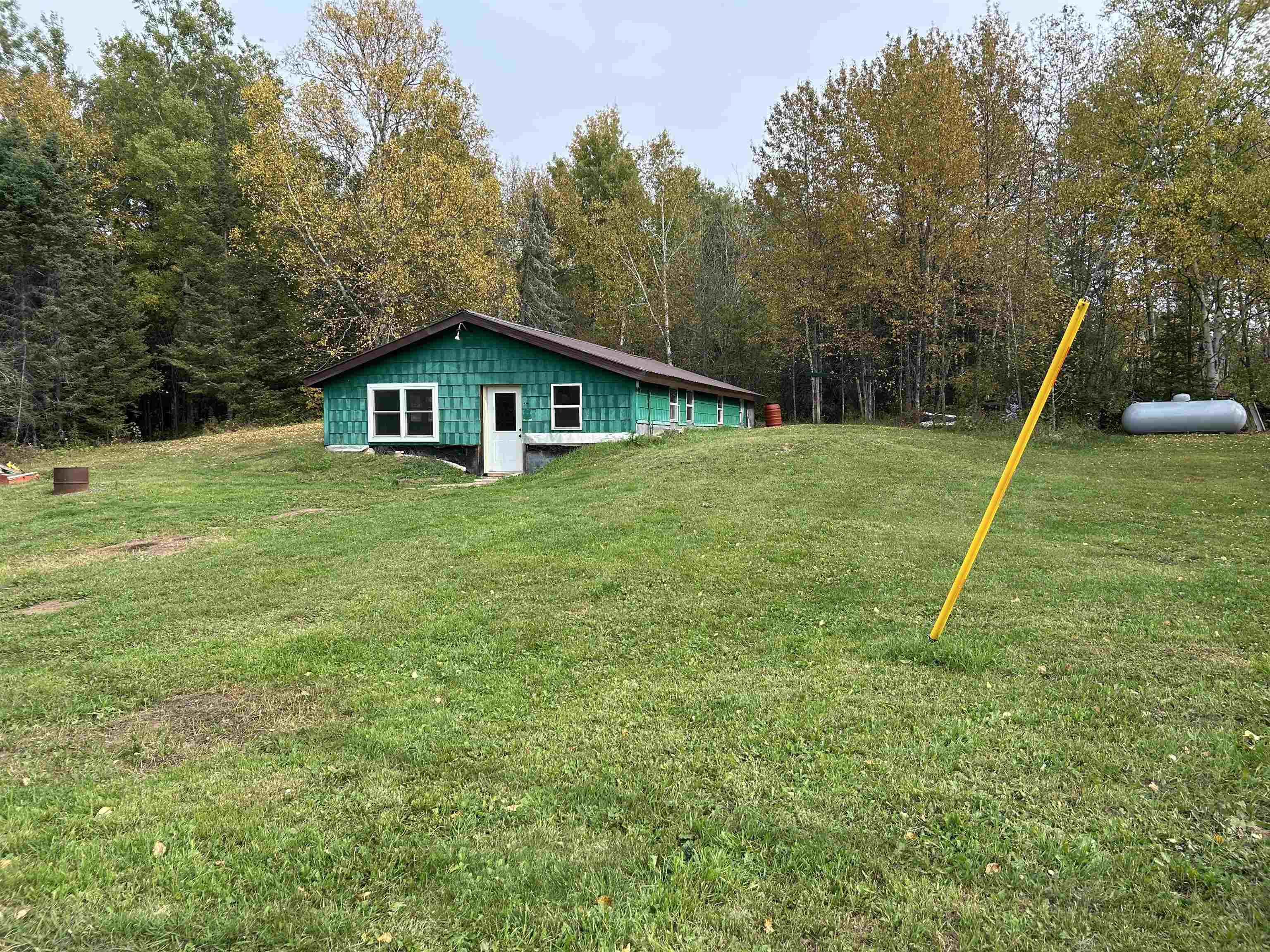 4184 Bergstrom Road Two Harbors, MN 55616 - Photo 2 of 20 Rear view of house with a lawn and a wooded view