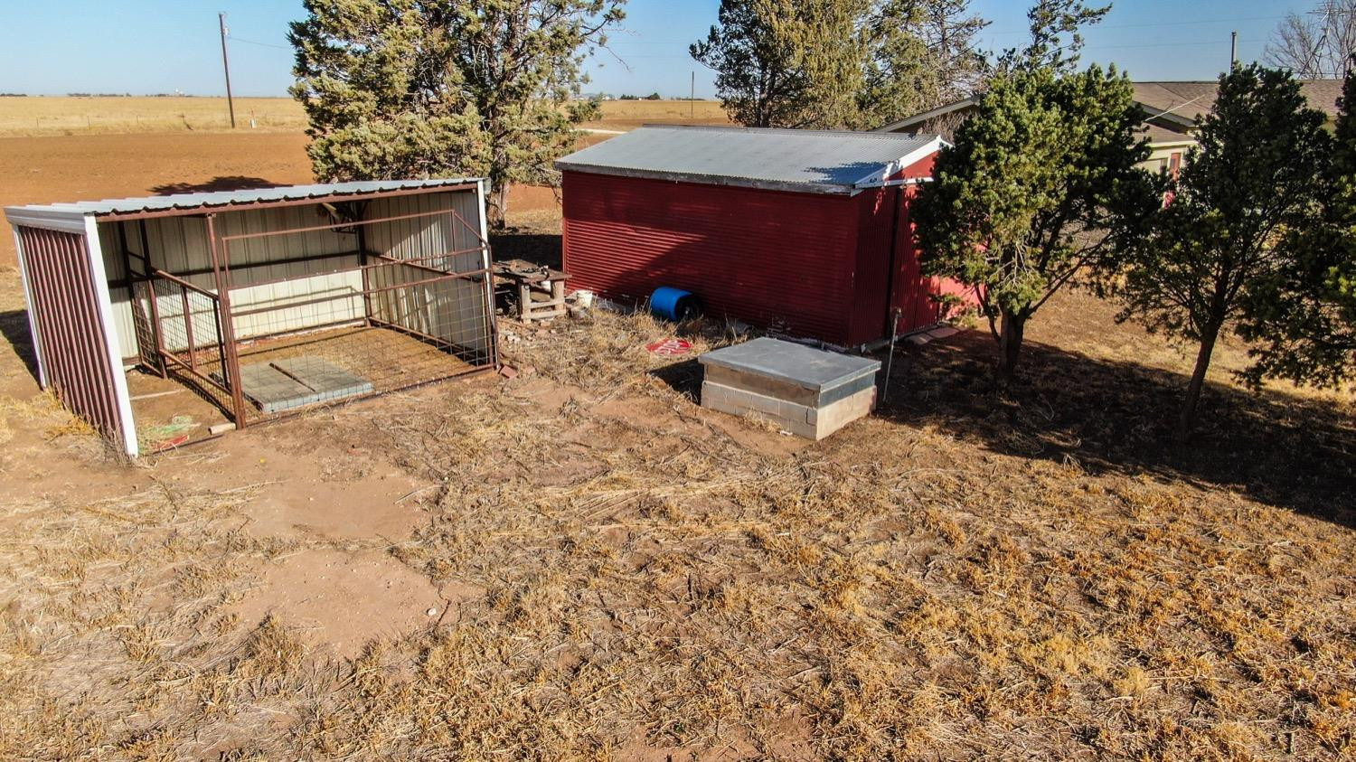 450 County Road 29 Muleshoe, TX 79347 - Photo 21 of 27 a view of backyard with wooden fence and large trees
