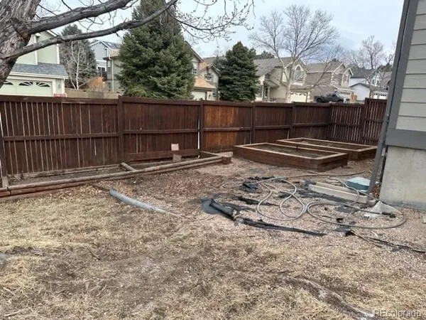 a backyard of a house