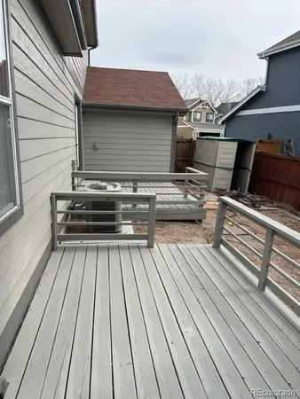 a roof deck view with a sink