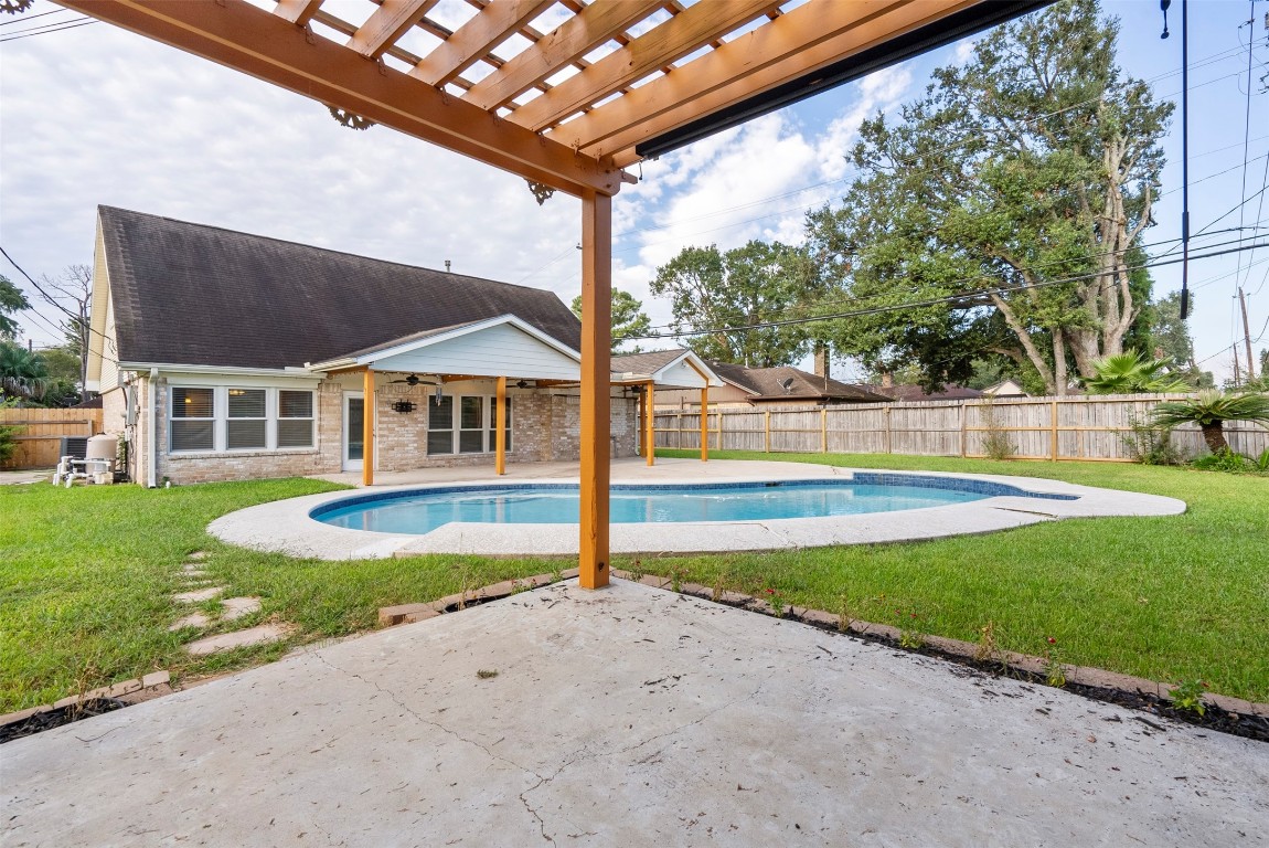 10455 Shell Rock Road La Porte, TX 77571 - Photo 21 of 22 Pergola View From Backyard