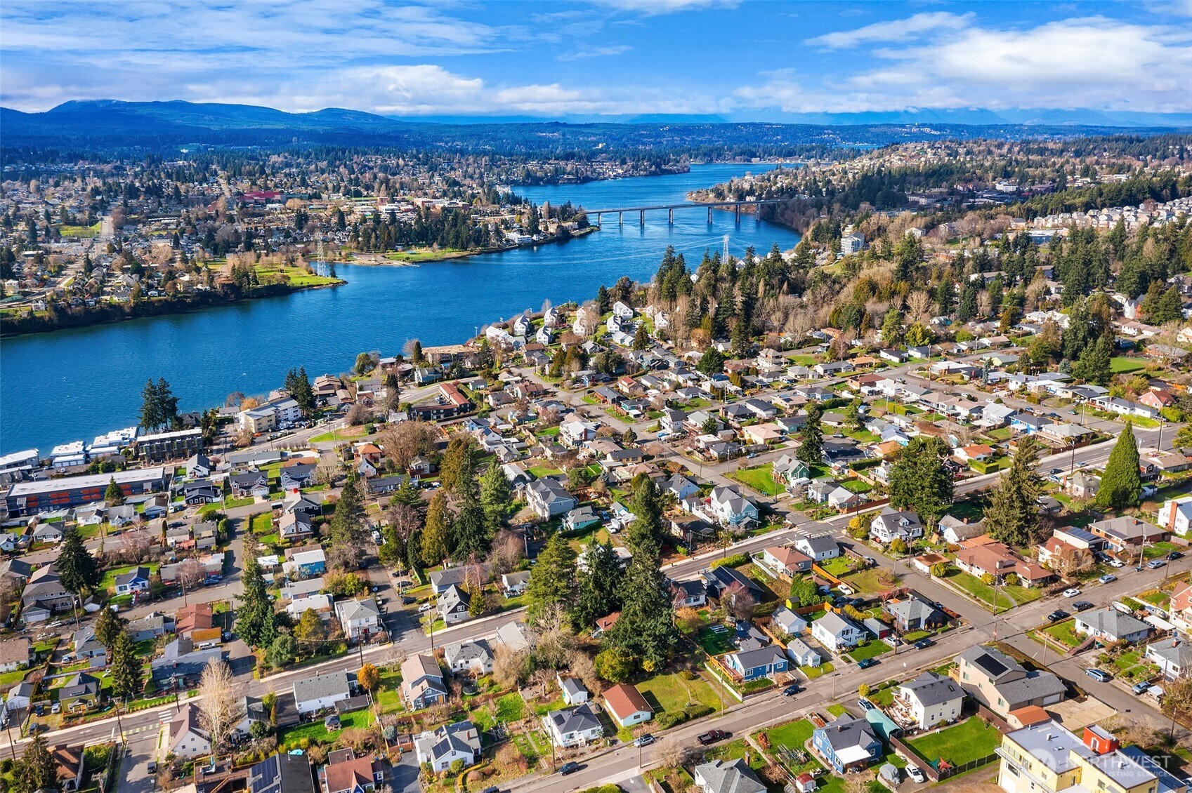 2401 East 16th Street Bremerton, WA 98310 - Photo 28 of 30 an aerial view of ocean and residential houses with outdoor space