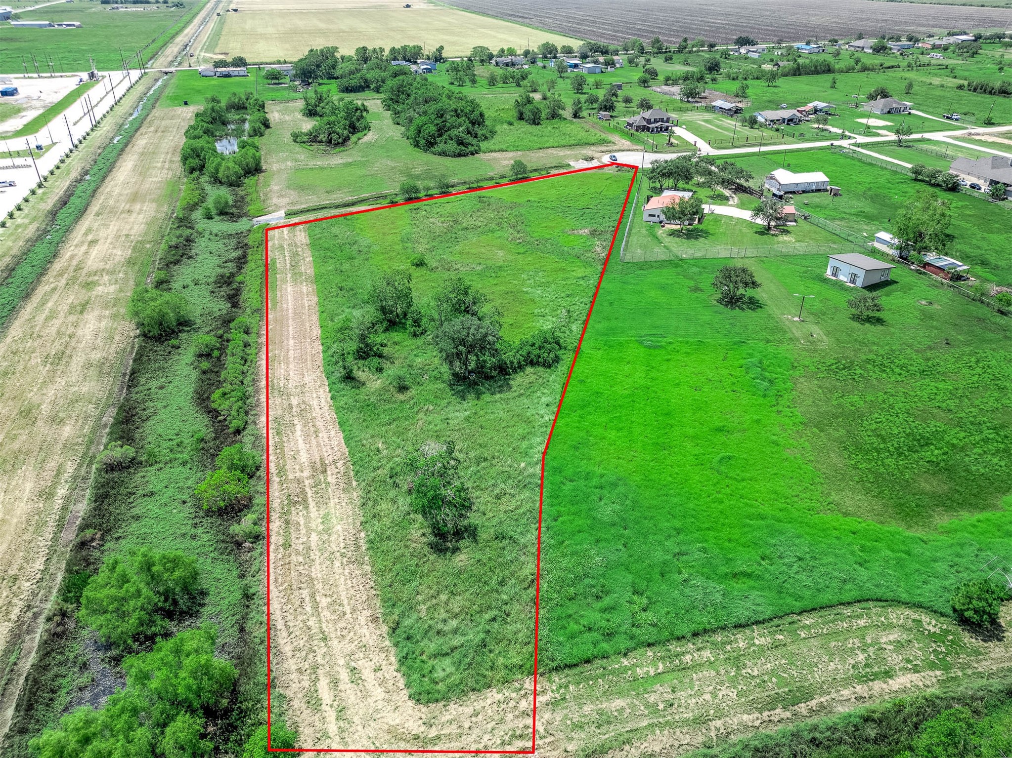 14411 Austin Bayou Drive Rosharon, TX 77583 - Photo 11 of 15 a view of a green yard with large trees