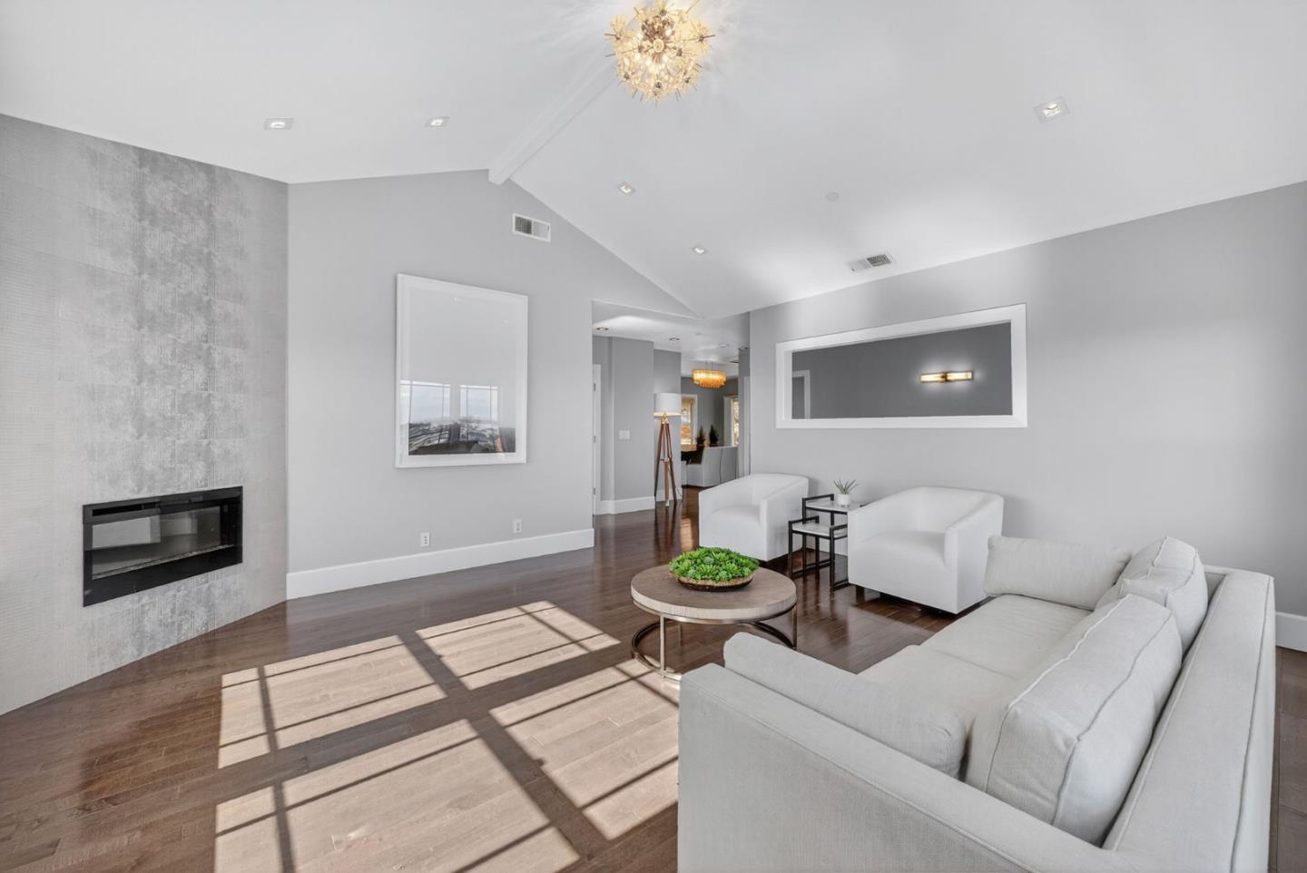 58 Hillcrest Road San Carlos, CA 94070 - Photo 36 of 105 a living room with furniture and a wooden floor