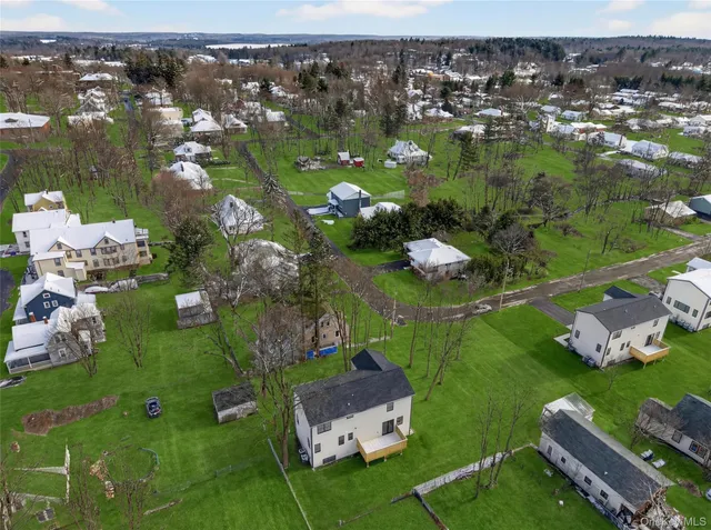 an aerial view of multiple house