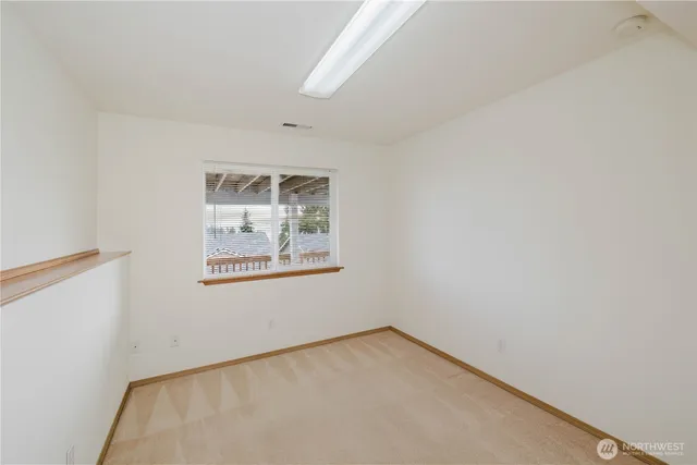 an empty room with a window