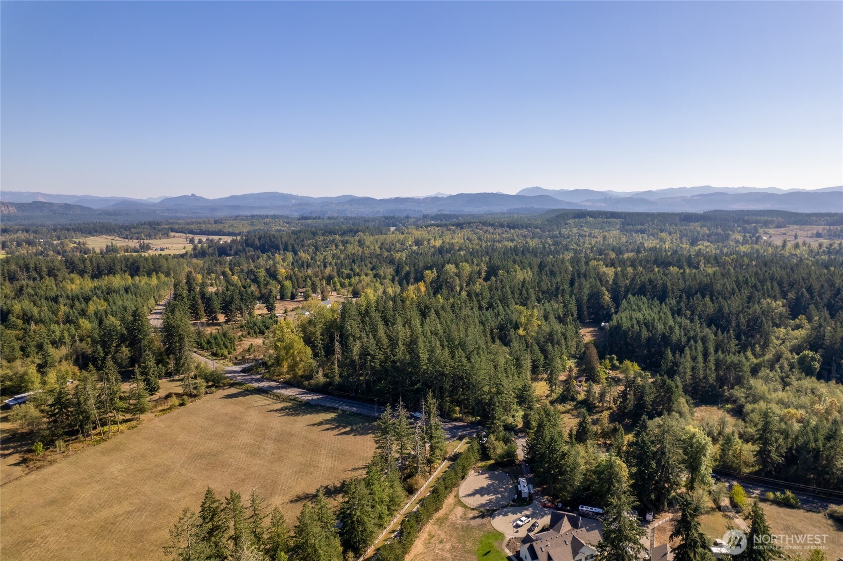 36716 Eatonville Cutoff Road East Eatonville, WA 98328 - Photo 9 of 37 a view of a forest with mountains in the background
