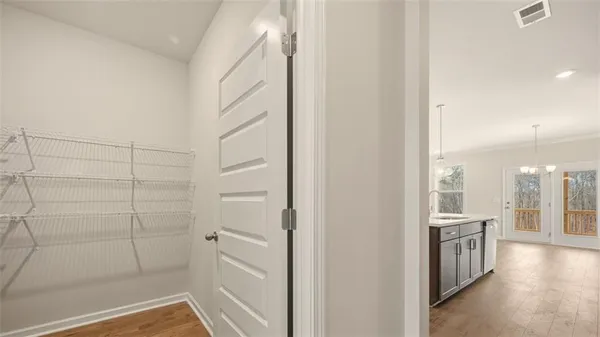 a view of a bathroom with a tub