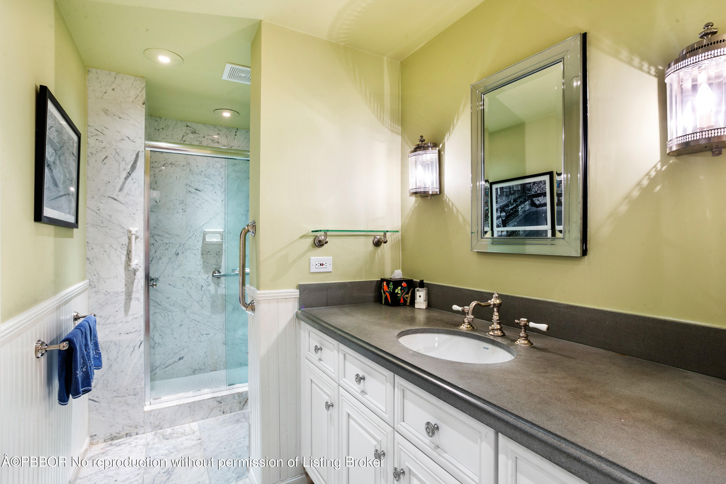 2150 Ibis Isle Road, Unit 7 Palm Beach, FL 33480 - Photo 30 of 49 a bathroom with a granite countertop sink mirror and double