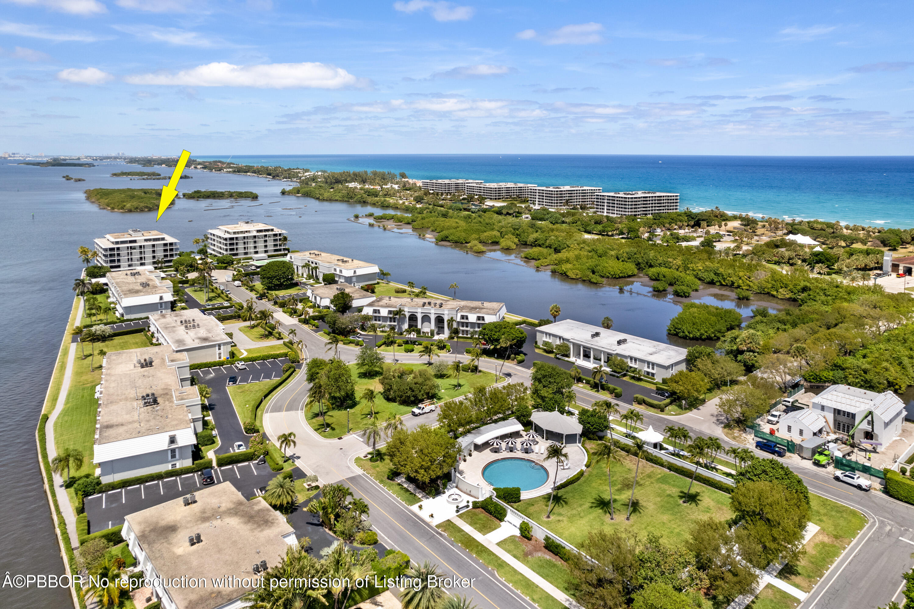 2150 Ibis Isle Road, Unit 7 Palm Beach, FL 33480 - Photo 5 of 49 an aerial view of residential houses with outdoor space