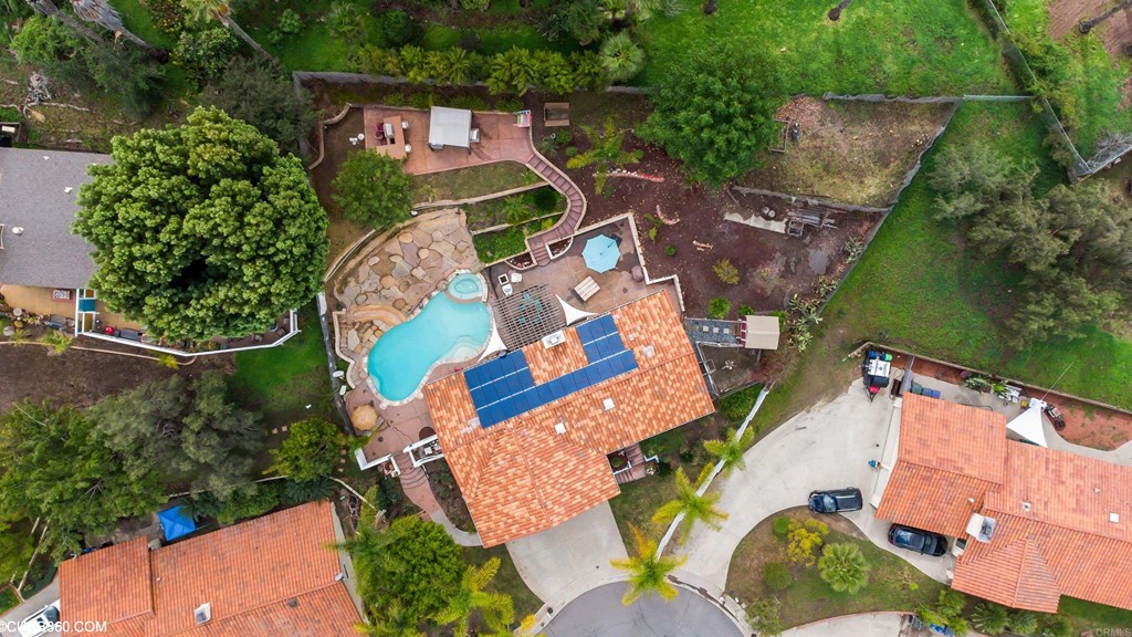 1179 Patricia Circle Vista, CA 92084 - Photo 38 of 48 an aerial view of residential house with outdoor space and swimming pool