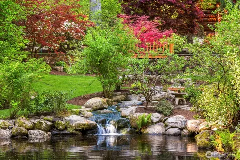 a view of swimming pool and lake view