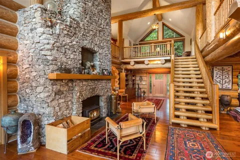 a front view of a house with patio