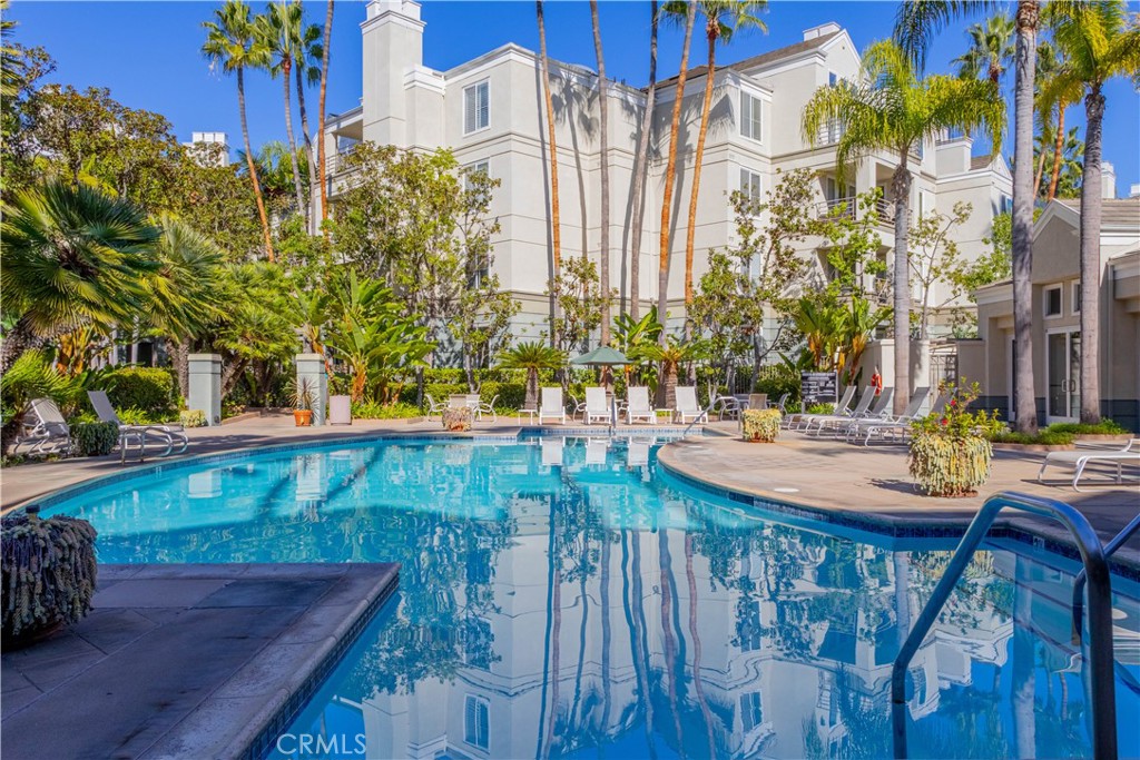 2233 Martin, Unit 108 Irvine, CA 92612 - Photo 25 of 34 a view of swimming pool with outdoor seating and plants