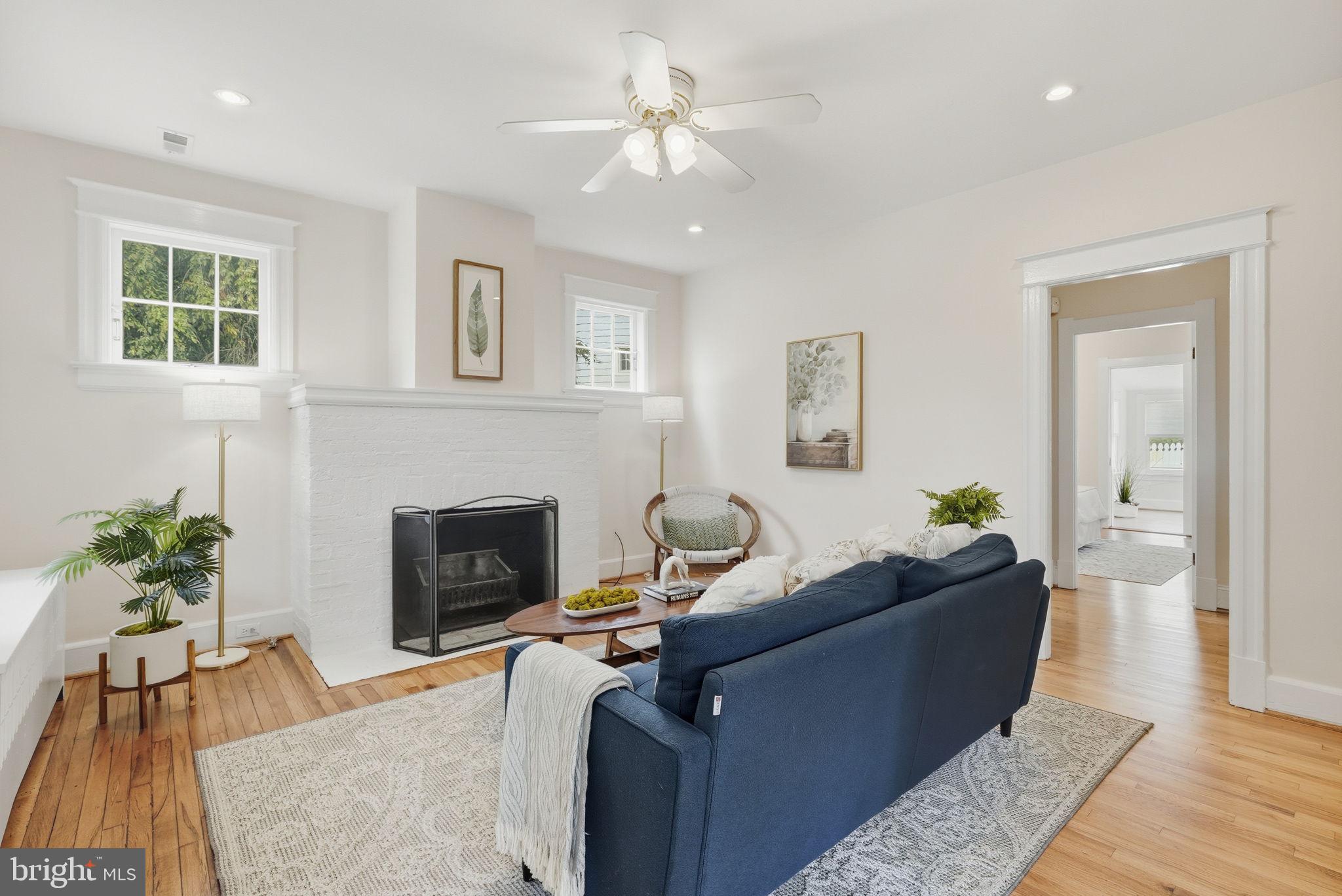 1319 Decatur Street Northwest Washington, DC 20011 - Photo 1 of 33 Living Room w/ Fireplace