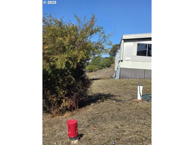 a backyard of a house