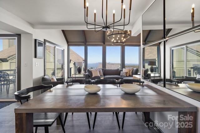 105 Beechtop Road Beech Mountain, NC 28604 - Photo 35 of 42 a view of a dining room with furniture and window