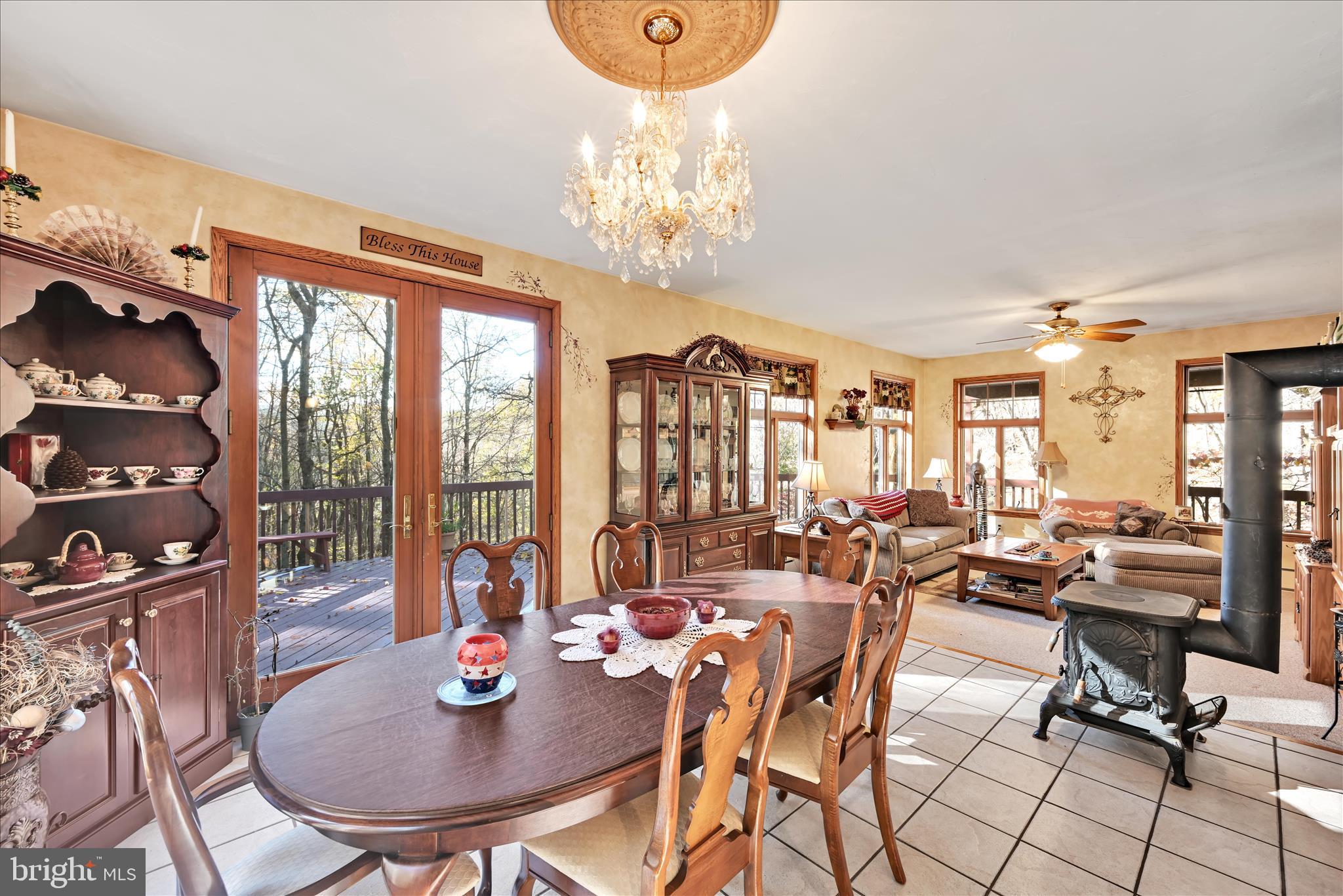 364 Michters Road Newmanstown, PA 17073 - Photo 19 of 56 a view of a dining room with furniture window and outside view