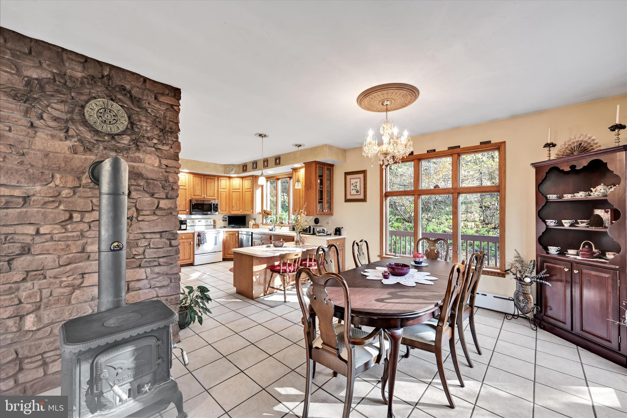 364 Michters Road Newmanstown, PA 17073 - Photo 20 of 56 a view of a dining room with furniture and a large window