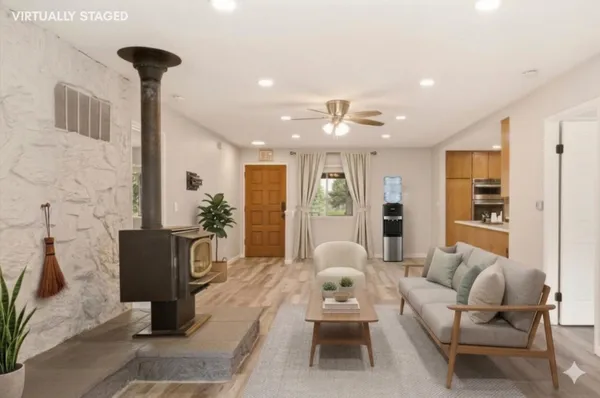 a view of hallway with stairs