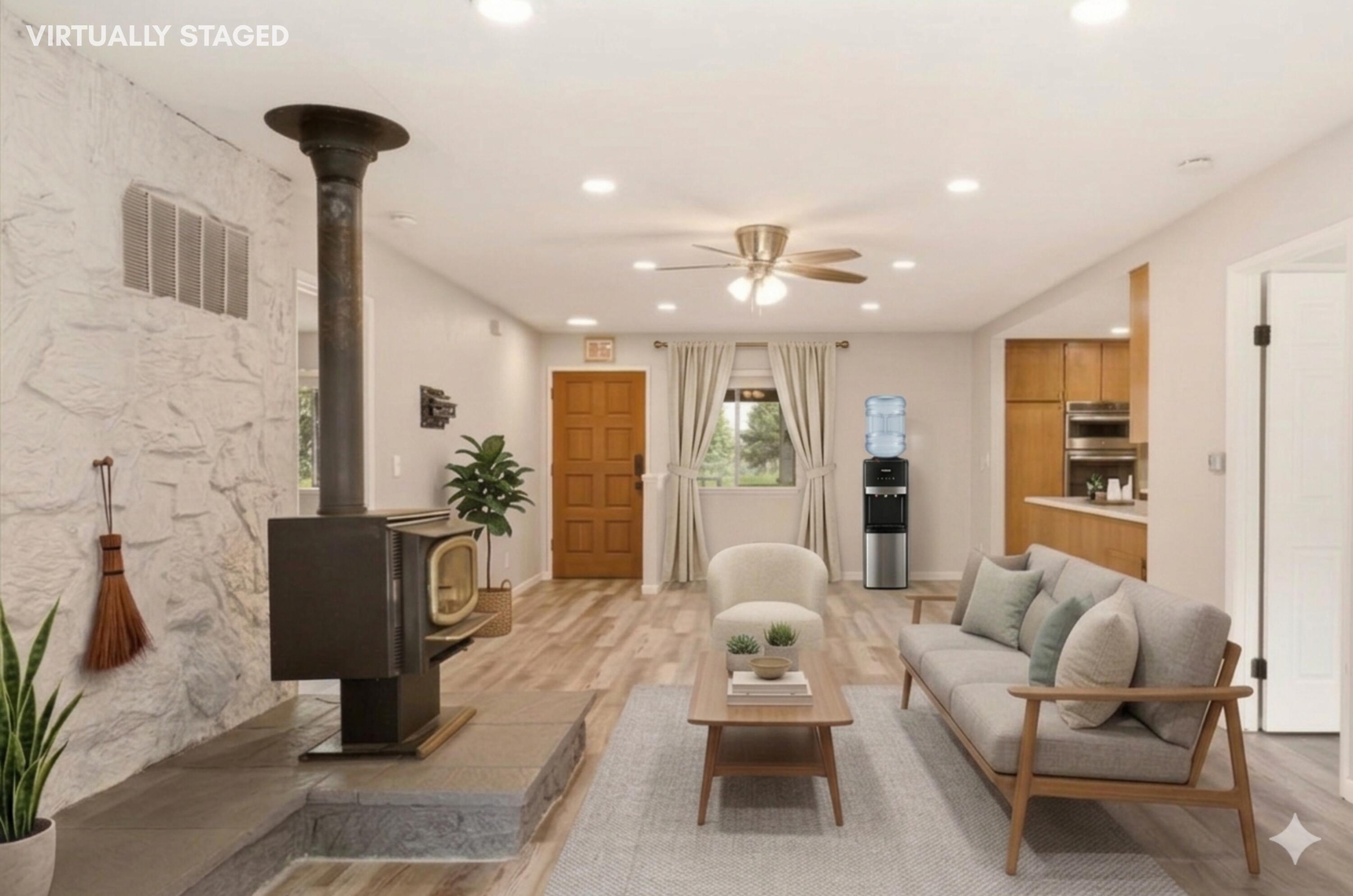 15617 Sherwood Road Weed, CA 96094 - Photo 11 of 58 a living room with furniture and a chandelier