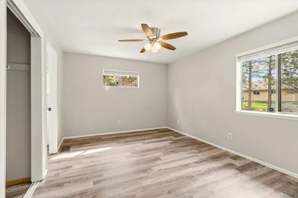 a view of wooden floor in a room