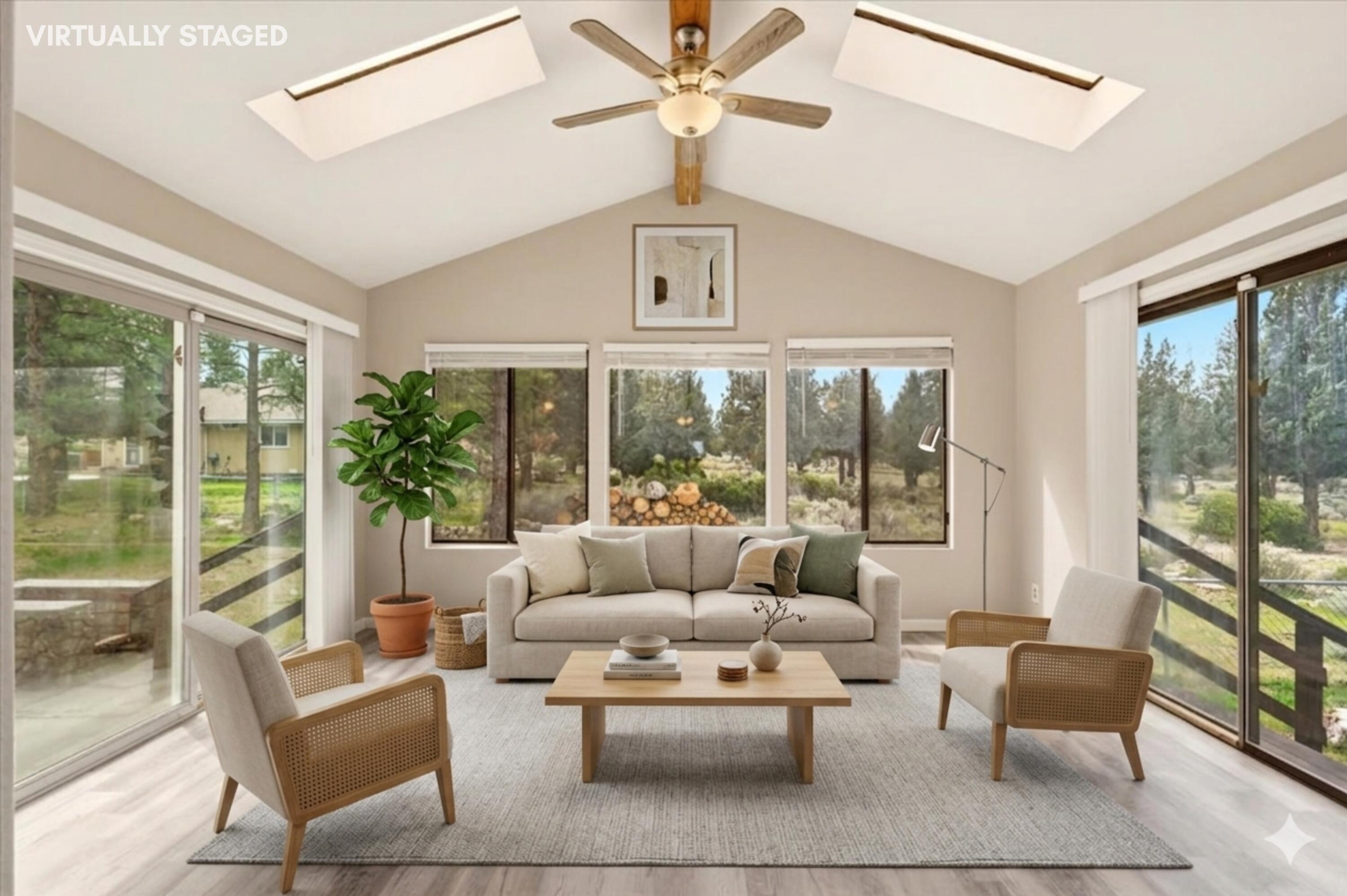 15617 Sherwood Road Weed, CA 96094 - Photo 21 of 58 a living room with furniture and a large window with garden view