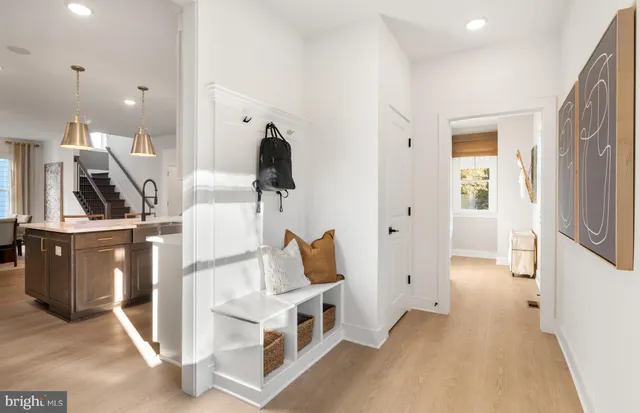a view of living room with furniture and flat screen tv