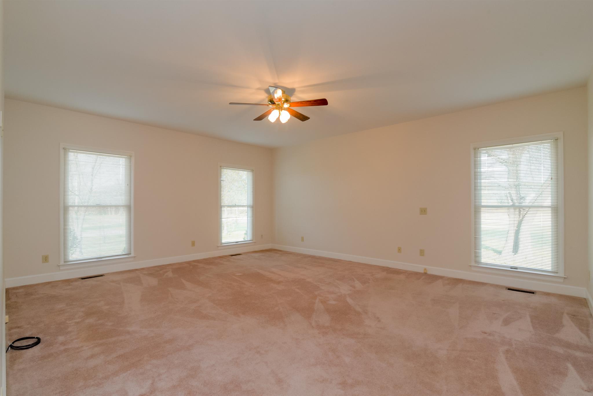 320 Goshen Road Lebanon, TN 37087 - Photo 13 of 28 an empty room with windows and chandelier fan