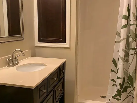 an empty room with a window